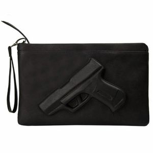 Bolsas de noite embreagem de pistola de pistola feminina bolsa de couro bolsas de designer bolsas de festa feminina envelope garras bolso negroeveninging