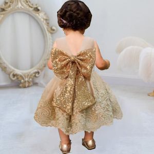 Mädchenkleider Kleinkind Gold Pailletten Baby Mädchen Kleid Festzug 1. Geburtstag Kinder für Party Hochzeit Wunderschönes Kleid Kinder Prinzessin KleidMädchen