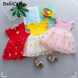 Baby Mädchen Sommerkleid geboren Mode schönen Stil Hochzeit Party für Bebes Säuglingskleidung 220426