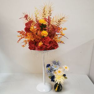 Украшение изысканная цветочная ваза 25,6 дюйма высотой стойки Столовая белая свадьба/ столовая центральная часть дороги Home Decor Imake401