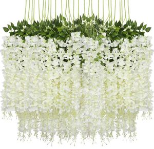 Glyzinien Glicynia Künstliche Blumen Garten Outdoor Dekor Hängende Rebe Für Zuhause Hochzeit Dekor 45 zoll Gefälschte Pflanzen