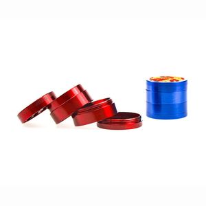 2021 Red/Blue Colors Grinders Metal Tobacco Smoke Detector de cigarro Moagem de fumante Fit Fit Gol