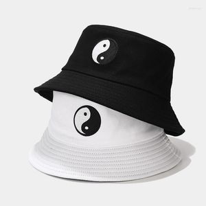 Berets Punk Yin Yin Print Pare Pare Hat Hat Hat Outdoor Travel Caps шикарные повседневные солнцезащитные шляпы для женщин подростковые аксессуары для волос 2022