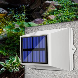 8LED dekorative Wandleuchte Solarleuchte Außenlandschaft Korridor Zaun Beleuchtung Garten Hof Treppenlampe