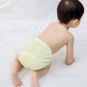 1Pc Pantaloni da allenamento per bambini Estate a prova di perdite Lavabili in cotone impermeabile Pannolini per neonati in cotone Scava fuori Traspirante 6 strati Biforcazione 220512