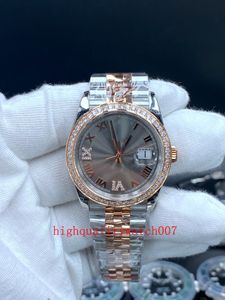 Новая версия Classic Series Unisex Listwatches Grey Dial Diamond 41 мм 36 мм браслет из нержавеющей стали ETA 2813 Движение 126334 Автоматические мужские часы