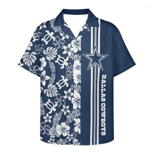 Camisas casuais masculinas Design Samoa Men Summer Summer Down Down Sleeve Lapeel Camise