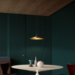 Lampy wiszące nordyckie restaurację małe światła jedno głowa mosiężna sypialnia kawiarnia prosta światła