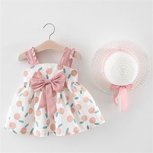 Baby flickor kläder baby flicka kläder set outfit baby boho stil sommar strand outfit kläder toppar byxor hatt lj201221