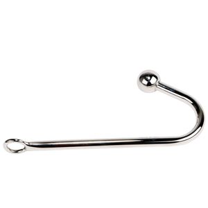 IKOKY Gay ze stali nierdzewnej metalowy metalowy masaż prostaty Anal Dilator Sexy Toys for Men and Women Hook Butt with Ball