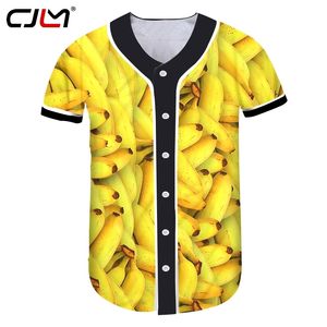 Maglietta da baseball invernale da uomo Maglietta stampata in 3D Maglietta creativa con frutta Banana Maglietta oversize da uomo dal design creativo casual 220623