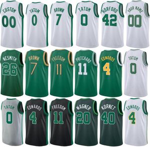 Tela Imprimir Basquetebol Daniel Theis Jersey 27 Payton Pritchard 11 Robert Williams III 44 Josh Richardson 0 Derrick Branco 9 Al Horford 42 Langford 9 Homem Mulher Juventude