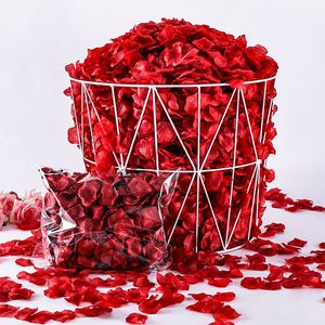 卸売7000pcs/バッグ500g 5*5cm大きなバラの花びら結婚式のためのローズマリアージロマンチックな人工ローズフラワーペタル