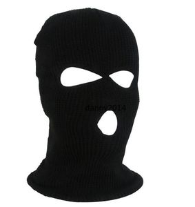 3 hål cs varm beanie hatt vinter vindtät mask utomhus cykling skidåkning sport ansikte täcker masker taktisk varmare cap halsduk sticka varma hattar för män kvinnor