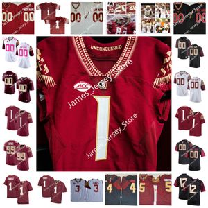 Koszulka piłkarska 2022 NCAA szyta na zamówienie 3 Derwin James 12 Deondre Francois 5 Jameis Winston 2 Deion Sanders 3 Cam Akers Dalvin Cook Charlie Ward Warrick Dunn