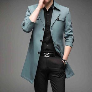 Thoshine Brand Spring Autumn Men Trenchcoats Superior Quality Man Fashion Outfit Jackets Long Plus Size 6XL L220725
