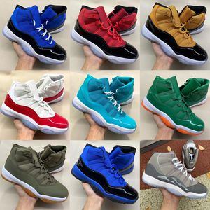 Jumpman 11 High XI men Outdoor shoes 2022 hyper royal university blue 11s back cat fire red Cherry Pure Violet Cool Grey Bred women sneaker mens sports sneakers