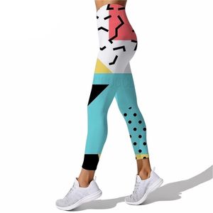 Leggings da donna Polinesia colorata Stampa artistica astratta Vita alta Elasticità Legging femminile per pantaloni da jogging all'aperto W220617