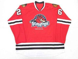 Cheap Custom Niklas Hjalmarsson Rockford Icehogs Red Premier 7185 Jersey Stitch Add Any Number Name Mens Xs-6xl