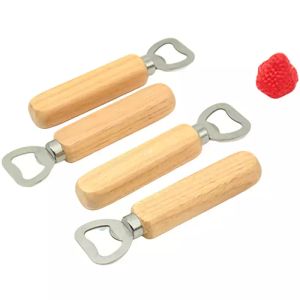 New!! Stainless Steel Wood Handle Wine Beer Bottle Openers Soda Glass Cap Bottle Opener Kitchen Bar