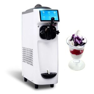 Máquina de sorvete branco de mesa comercial Um sabor Fabricantes de sorvete macio totalmente automáticos 110V 220V