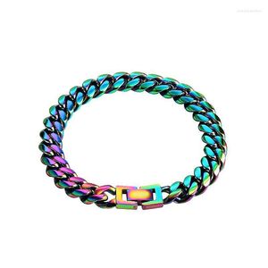 Ссылка цепочка панк -стиль кубинские браслеты для женщин аксессуары Boho Jewelry Vintage Multi Color Mensele Men Bangle