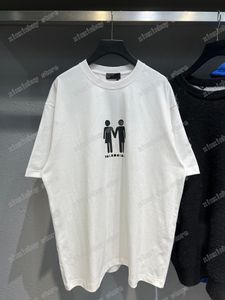 Xinxinbuy Мужчины Женщины дизайнеры T Roomts Tee Pride Pride Print Print Cotton Crew Relate Crew Sectwear Белый черный M-2XL