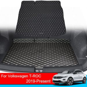 1PC DELL'UNITÀ di elaborazione di Cuoio Auto Baule Posteriore Zerbino Per Volkswagen T-ROC 2019-Presente Impermeabile di Protezione Cargo Liner Vassoio Pad Pavimento accessori