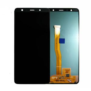 För mobiltelefon Samsung Galaxy A7 A750 LCD -skärmpaneler 6,0 tum OLED CAPACITIVE Pantella skärmar digitizer Assembly utan ramutbytesdelar svart