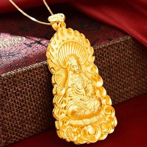 Wholesale 18k gold buddha necklace for sale - Group buy Pendant Necklaces Buddha Chain For Women Men Classic Fashion Jewelry k Yellow Gold Filled Vintage GiftPendant