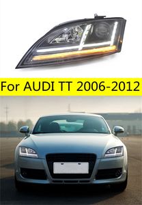 Bilstylinghuvudlampa för Audi TT-strålkastare 2006-2012 Strålkastare LED DRL Signal Lamp HID Bi Xenon med AFS Auto-tillbehör