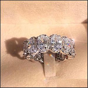 Обручальные кольца ювелирные украшения потрясающие ограниченные серии Eternity Band Orders Ring 925 Sterling Sier 11 шт.