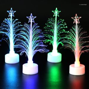 Juldekorationer 14cm Tree Fairy Lights Glowing Gift Toys Xmas Decoration For Home Year 2022 Kerst Ornament Navidad Noel Deco