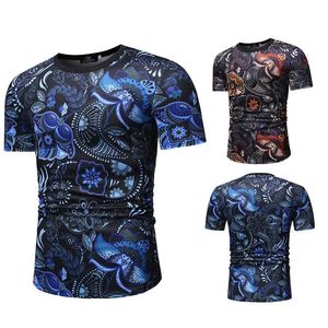 Men's T-Shirts Men's Short Sleeved T-Shirt Round Neck Pullover With Printing Casual Slim Type O-Neck TopsMen's