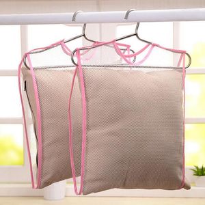 6pcs/set High Quality Portable Laundry Sweater Pillow Drying Rack Hanging Basket Folding Mesh Clothes Dryer Net