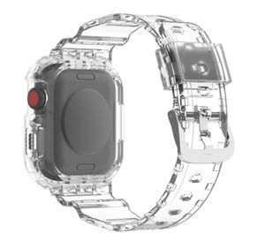 Transparente Smartwatch-Armbänder im Großhandel, modische All-in-One-iWatch-Armbänder, TPU-Armbandgehäuse für Apple Watch 7