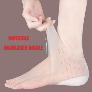 Invisible Increase Insoles Soft Silicone Height Socks Heel Shoe Pads Men Women Heel Lift Insole Pad 210402