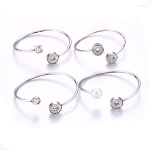Charm Bracelets 2022 Est Snap Bracelet Fit 12mm Button Jewelry Real Stainless Steel Cuff Crystal Unisex DIY Gifts Fawn22