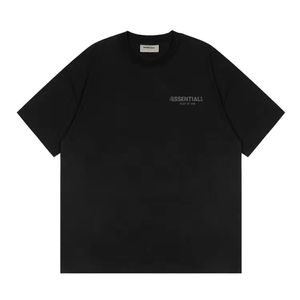 EssentialSweatshirts Designer Tide T Shirts Chest Letter Laminerad tryck Kort ärm High Street Löst överdimensionerad avslappnad sjukdom T-shirt 9154