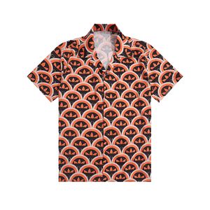 Summer Mens Shirts Fashion Floral Letter Print Hawaii Beach Bowling Men Casual Shirt Short Sleeve Loose Designer Silk Man Shirt M-3XL