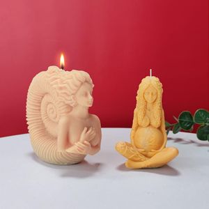 Narzędzia rzemiosła d konchy dziewczyna pachnąca świeca dekoracja DIY Gaia Matka Ziemi Mydło Silikonowe Mold Handmade Ornament epoksydowy