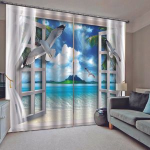 dolphin 3D Curtain Window Blackout Curtains For Living Room Bedroom darken Drapes