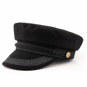 Large size navy cap small head flat hat felt army big bone men wool plus sizes military caps 52-55cm 55-57cm 58-60cm 60-63cm 220427