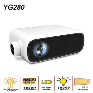 YG280 Mini Projector Projector Portable Projector для домашнего кинотеатра Micro Projetor 1080p TV USB Media Player