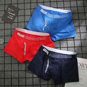 Boxer mens underkläder män bomull underbyxor manliga rena män trosor shorts underkläder boxer shorts bomull solida män shorts g220419