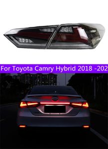 Bilar svansljus för Toyota Camry 18-20 Hybrid Taillights LED DRL Running Lights Fog Bakre parkeringsljus