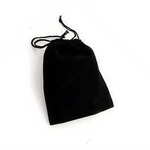 Gift Wrap 9 CM Velvet Jewelry Bag Fashion Packaging Drawstring Pocket Multi-Purpose Black Storage Pouch For Commercial/HomeGift