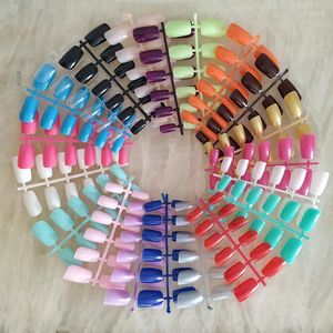 False Nails 120pcs/pack 20 Colors Full Cover Nail Tips Short Design Fake Square Faux Ongles Acrylic Frenc Art Tools Prud22