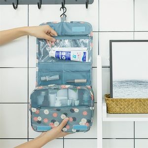 Nylon Hook Up Cosmetic Women Toiletries Storage Organizer High Quality Travel Ladies Waterproof Makeup Beauty Bag 220701