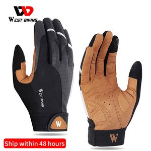 WEST BIKING Sports Cycling Gloves Touch Screen Men Women MTB Bike Running Fitness Gym Riding Motorcycle Bicycle 220812